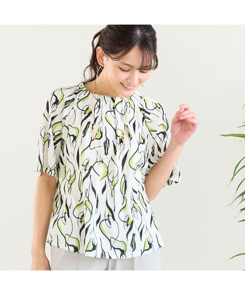 LOBJIE / ロブジェ カットソー | 【洗える・日本製】Callaプリントトップス | 詳細2