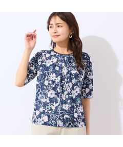 LOBJIE / ロブジェ カットソー | 【洗える・日本製】ポップフラワー柄カットソー
