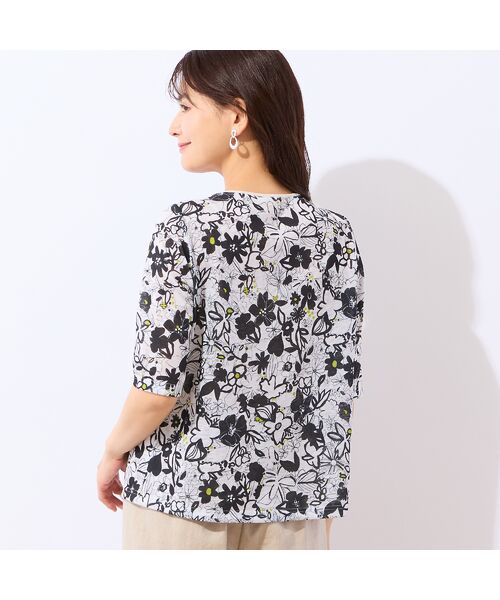 LOBJIE / ロブジェ カットソー | 【洗える・日本製】ポップフラワー柄カットソー | 詳細1