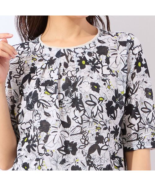 LOBJIE / ロブジェ カットソー | 【洗える・日本製】ポップフラワー柄カットソー | 詳細3