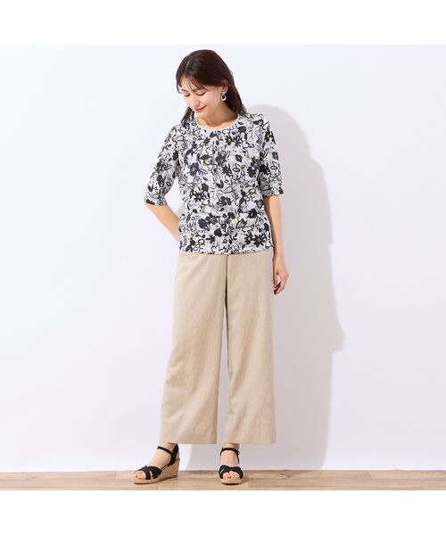 LOBJIE / ロブジェ カットソー | 【洗える・日本製】ポップフラワー柄カットソー | 詳細5