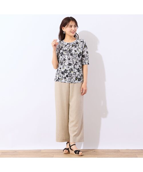 LOBJIE / ロブジェ カットソー | 【洗える・日本製】ポップフラワー柄カットソー | 詳細6