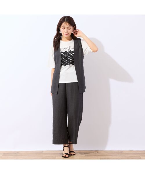 LOBJIE / ロブジェ カットソー | 【洗える】フラワーレースつきTシャツ | 詳細10