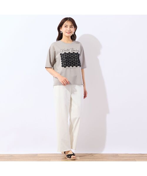 LOBJIE / ロブジェ カットソー | 【洗える】フラワーレースつきTシャツ | 詳細15