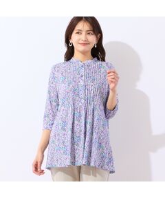 LOBJIE / ロブジェ カットソー | 【洗える】小花柄ピンタックチュニック