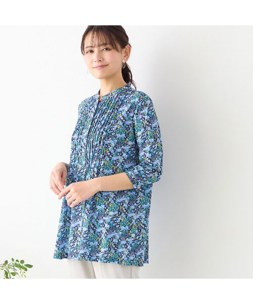 LOBJIE / ロブジェ カットソー | 【洗える】小花柄ピンタックチュニック | 詳細2