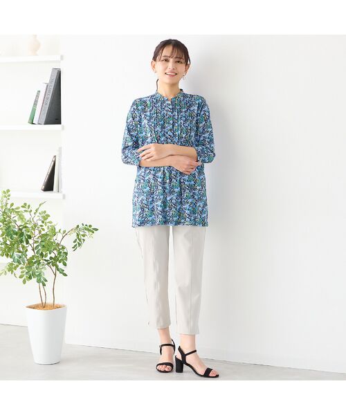 LOBJIE / ロブジェ カットソー | 【洗える】小花柄ピンタックチュニック | 詳細7