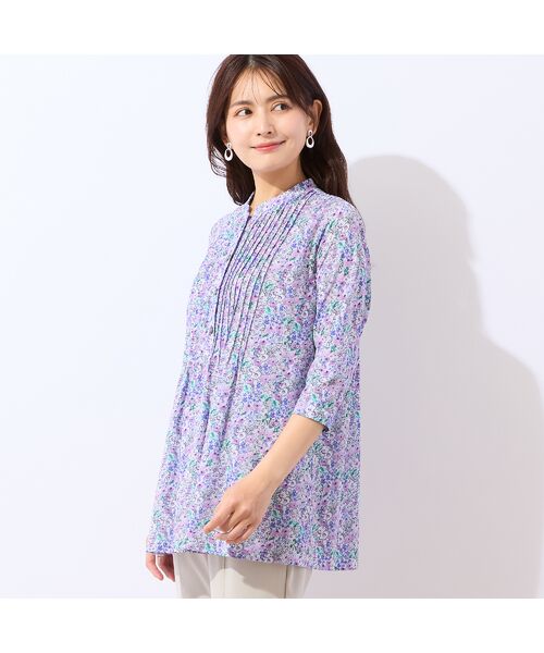 LOBJIE / ロブジェ カットソー | 【洗える】小花柄ピンタックチュニック | 詳細9