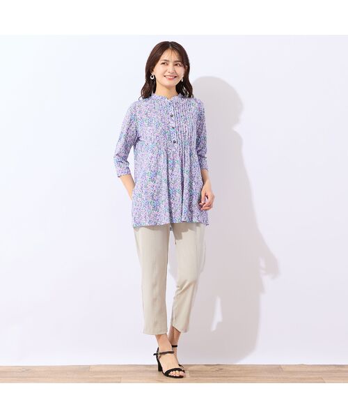 LOBJIE / ロブジェ カットソー | 【洗える】小花柄ピンタックチュニック | 詳細14