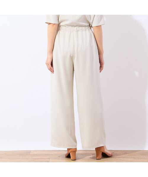 LOBJIE / ロブジェ その他パンツ | 【接触冷感・洗える・セットアップ可】ウエストリボンワイドパンツ | 詳細2