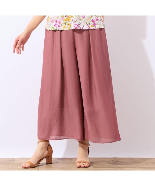 LOBJIE / ロブジェ その他パンツ | 【洗える】スカート風フレアパンツ（ピンク）