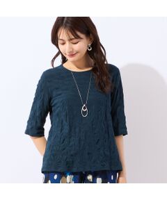 LOBJIE / ロブジェ カットソー | 【洗える・綿100%・日本製】強撚ジャカードTシャツ