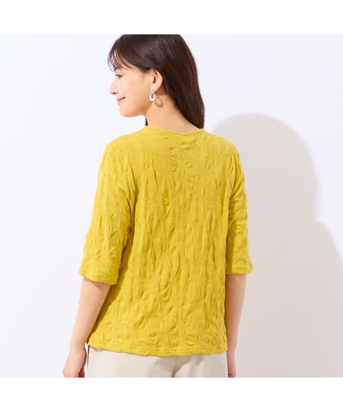 LOBJIE / ロブジェ カットソー | 【洗える・綿100%・日本製】強撚ジャカードTシャツ | 詳細12