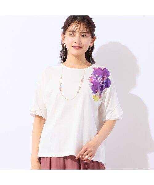 LOBJIE / ロブジェ カットソー | 【洗える・綿100%】フリルスリーブTシャツ | 詳細2