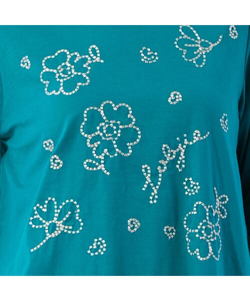 LOBJIE / ロブジェ カットソー | 【洗える・綿100%】花刺繍AラインTシャツ | 詳細13