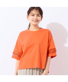 LOBJIE / ロブジェ カットソー | 【洗える】袖フリンジレースプルオーバー