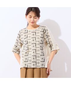 LOBJIE / ロブジェ カットソー | 【洗える・日本製】フロント刺繍入りプルオーバー