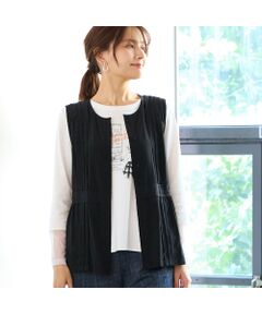 LOBJIE / ロブジェ ベスト | 【洗える】リボンテープ風ベスト