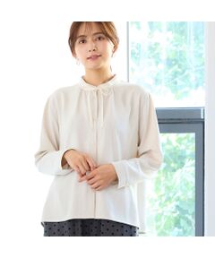 LOBJIE / ロブジェ シャツ・ブラウス | 【接触冷感・洗える・ブラックのみセットアップ可】リボンタイシャツ