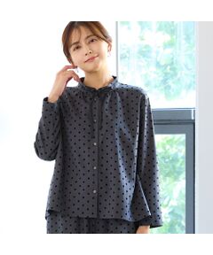 LOBJIE / ロブジェ シャツ・ブラウス | 【洗える・セットアップ可】リボンタイドット柄シャツ