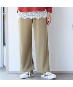 LOBJIE / ロブジェ その他パンツ | 【洗える・セットアップ可・S～LLサイズ】ニットジョーゼットイージーパンツ