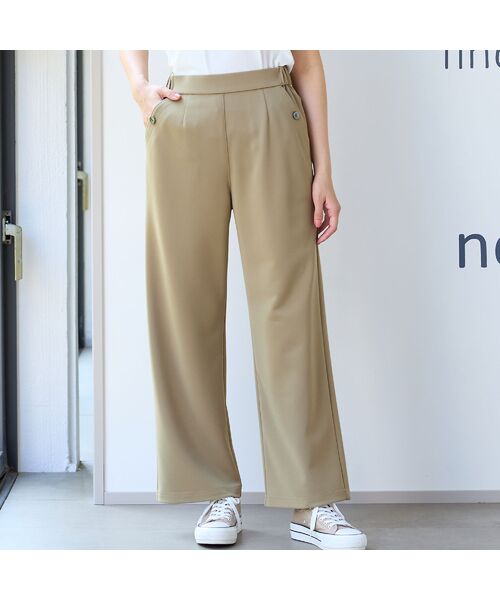 LOBJIE / ロブジェ その他パンツ | 【洗える・セットアップ可・S~LLサイズ】ニットジョーゼットイージーパンツ | 詳細1