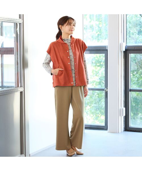 LOBJIE / ロブジェ その他パンツ | 【洗える・セットアップ可・S~LLサイズ】ニットジョーゼットイージーパンツ | 詳細8