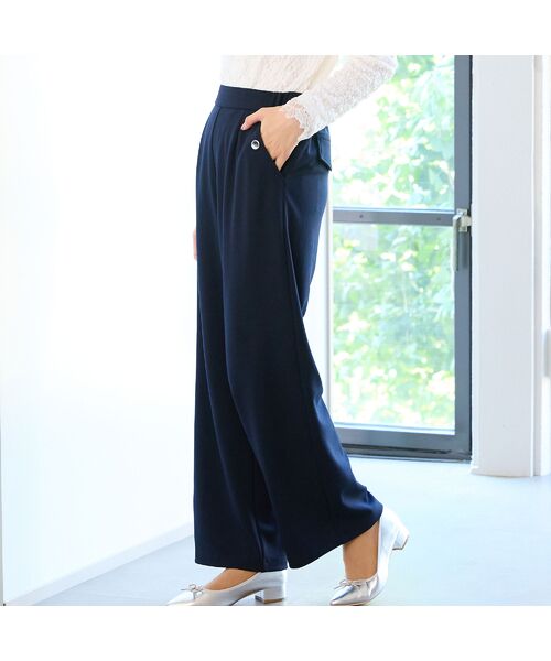 LOBJIE / ロブジェ その他パンツ | 【洗える・セットアップ可・S~LLサイズ】ニットジョーゼットイージーパンツ | 詳細10