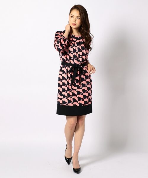 セール レオパードプリントジャージー ワンピース ミニ丈 ひざ丈ワンピース L Size Onward 大きいサイズ エルサイズオンワード ファッション通販 タカシマヤファッションスクエア