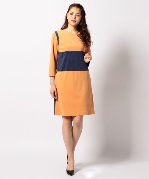 セール フォークスエード ワンピース ドレス L Size Onward 大きいサイズ エルサイズオンワード ファッション通販 タカシマヤファッションスクエア