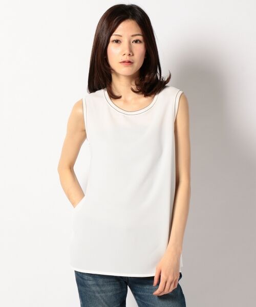 【洗える】ジョーゼットコンビTee タンクトップ