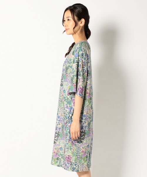 セール Web限定カラー有 洗える Libertyリネンプリント ワンピース ドレス L Size Onward 大きいサイズ エルサイズオンワード ファッション通販 タカシマヤファッションスクエア