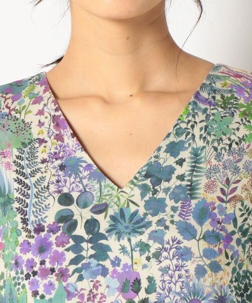 セール Web限定カラー有 洗える Libertyリネンプリント ワンピース ドレス L Size Onward 大きいサイズ エルサイズオンワード ファッション通販 タカシマヤファッションスクエア