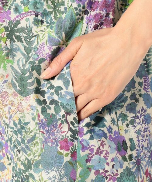 セール Web限定カラー有 洗える Libertyリネンプリント ワンピース ドレス L Size Onward 大きいサイズ エルサイズオンワード ファッション通販 タカシマヤファッションスクエア