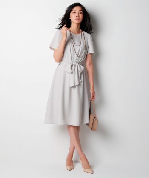 セール 洗える ポリエステルダブルサテン ワンピース 検索番号w32 ミニ丈 ひざ丈ワンピース L Size Onward 大きいサイズ エルサイズオンワード ファッション通販 タカシマヤファッションスクエア