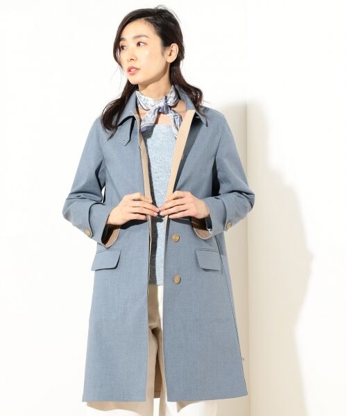 セール 定番人気 ボンデッドコーティング ステンカラーコート ステンカラーコート L Size Onward 大きいサイズ エルサイズオンワード ファッション通販 タカシマヤファッションスクエア