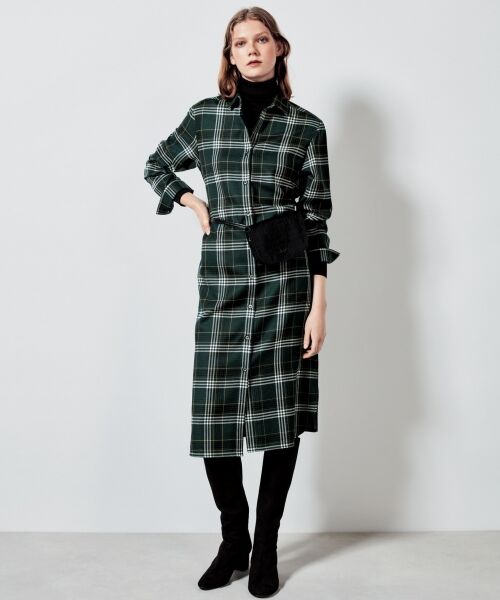 LOCHCARRON TARTAN CHECK CLEAR チェック シャツワンピース