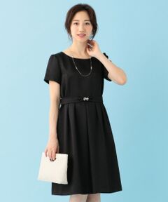 L size ONWARD(大きいサイズ) / エルサイズオンワード ドレス | エレガントジャガードワンピース ドレス