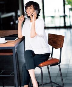 L size ONWARD(大きいサイズ) / エルサイズオンワード その他パンツ | 【マガジン掲載】ブリック2WAY テーパードパンツ(検索番号W34)