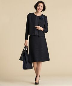 L size ONWARD(大きいサイズ) / エルサイズオンワード ミニ・ひざ丈スカート | カラミツイード スカート(検索番号W27)