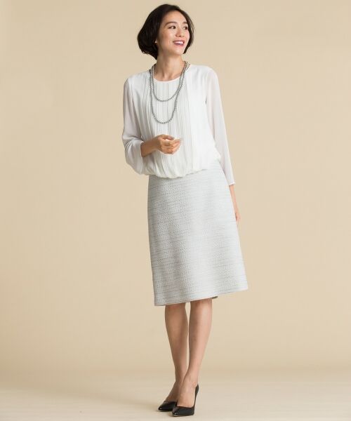 L size ONWARD(大きいサイズ) / エルサイズオンワード ミニ・ひざ丈スカート | カラミツイード スカート(検索番号W27) | 詳細3