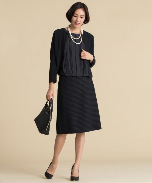 L size ONWARD(大きいサイズ) / エルサイズオンワード ミニ・ひざ丈スカート | カラミツイード スカート(検索番号W27) | 詳細6