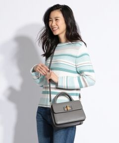 L size ONWARD(大きいサイズ) / エルサイズオンワード ニット・セーター | 【洗える】ガーターボーダー ニット