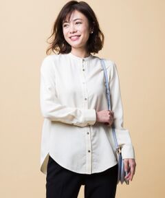 【洗える】Tencel Denim シャツブラウス