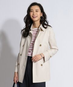 L size ONWARD(大きいサイズ) / エルサイズオンワード トレンチコート | 【撥水・花粉防止加工】ギザコーマツイル トレンチコート