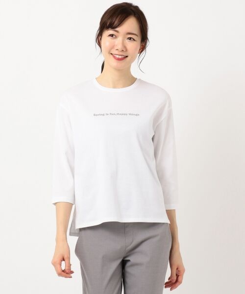 L size ONWARD(大きいサイズ) / エルサイズオンワード Tシャツ | 【日本製】MINI LOGO TEE Tシャツ | 詳細5