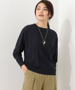 【洗える】Hi Twist Silk Cotton クルーネック ニット