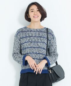 MIX KNIT ボーダーニットプルオーバー