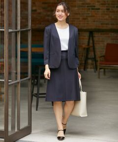 L size ONWARD(大きいサイズ) / エルサイズオンワード ミニ・ひざ丈スカート | 【マガジン掲載】WASHABLE VISCOSE フレアースカート(検索番号C28)