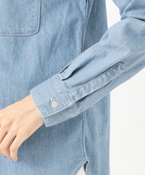 L size ONWARD(大きいサイズ) / エルサイズオンワード トップス | 【洗える】8oz Stretch Denim シャツ | 詳細7